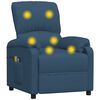 vidaXL Fauteuil de massage Bleu Tissu