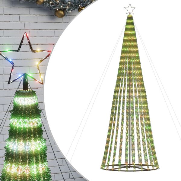 vidaXL Sapin de No&euml;l &agrave; LED 688 LED color&eacute;es 300 cm