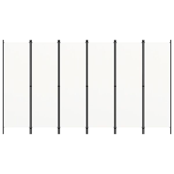 vidaXL Cloison de séparation 6 panneaux Blanc 300x180 cm