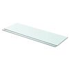 vidaXL Panneaux d'&eacute;tag&egrave;re 2 pcs Verre Transparent 80 x 25 cm