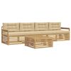 vidaXL Ensemble de canap&eacute;s d'ext&eacute;rieur 5 pc Blanc et Beige