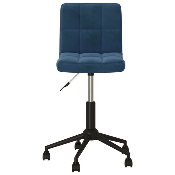 vidaXL Chaise pivotante de salle &agrave; manger Bleu Velours