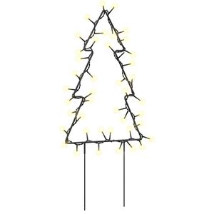 vidaXL D&eacute;coration lumineuse arbre de No&euml;l piquets 3 pcs 50 LED 30 cm