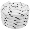 vidaXL Corde de bateau Blanc 50 m Polyester