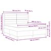 vidaXL Lit &agrave; ressorts avec matelas Marron fonc&eacute; 200 x 180 cm tissu