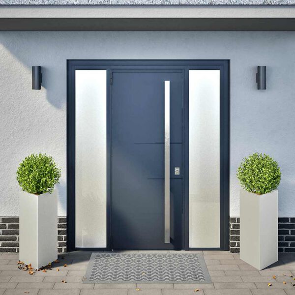 vidaXL Jardini&egrave;res 2 pcs triangulaire 40x40x75 cm acier inoxydable