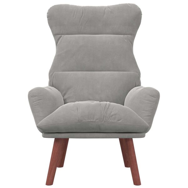 vidaXL fauteuil Gris clair 69 x 74 x 93 cm Velours