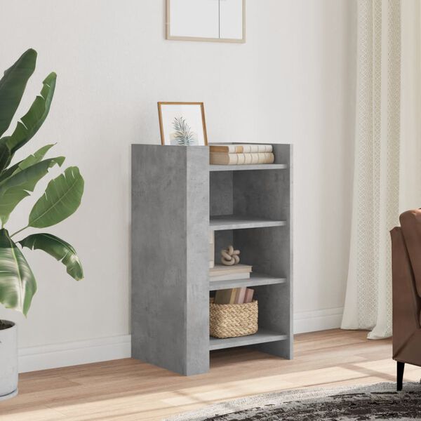 vidaXL Buffet gris b&eacute;ton 45x35x75 cm Bois d'ing&eacute;nierie