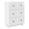 vidaXL Armoire &agrave; tiroirs Blanc brillant 66 x 34,5 x 90 cm