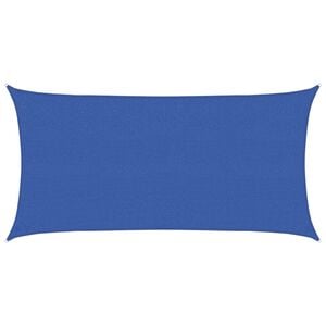 vidaXL Voile d'ombre 2 x 6 m HDPE Rectangulaire Bleu