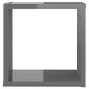 vidaXL Étagères cube murales 2 pcs Gris brillant 30x15x30 cm