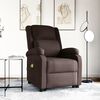vidaXL Fauteuil de massage Marron fonc&eacute; Tissu