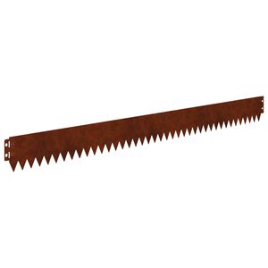 vidaXL Bordure de pelouse avec bord sup&eacute;rieur pli&eacute; 10 pc 103x10cm