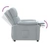 vidaXL Fauteuil inclinable Gris clair Tissu