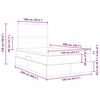 vidaXL Lit avec rangement et matelas Cr&egrave;me 120 x 200 cm Polyester