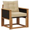 vidaXL Sofa de milieu ext&eacute;rieur Bois d'Acacia Massif Naturel