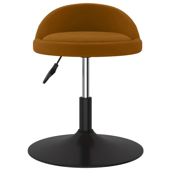 vidaXL Chaises &agrave; manger pivotantes lot de 4 Marron Velours