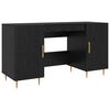 vidaXL Bureau Ch&ecirc;ne noir Bois d'ing&eacute;nierie 140 x 50 x 75 cm