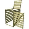 vidaXL Abri pour poubelle 240 L Bois impr&eacute;gn&eacute;