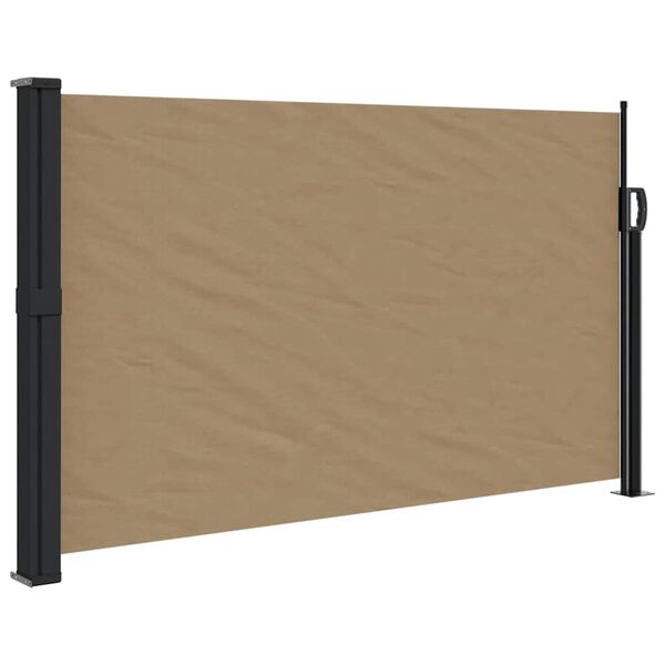 vidaXL Auvent latéral rétractable taupe 117x300 cm
