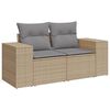 vidaXL Salon de jardin avec coussins 5 pcs beige r&eacute;sine tress&eacute;e