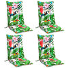 vidaXL Coussins de chaise à dossier haut lot de 4 multicolore