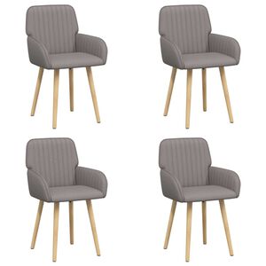 vidaXL Chaises de salle &agrave; manger 4 pc Tissu Taupe 56,5 x 50 x 87,5 cm