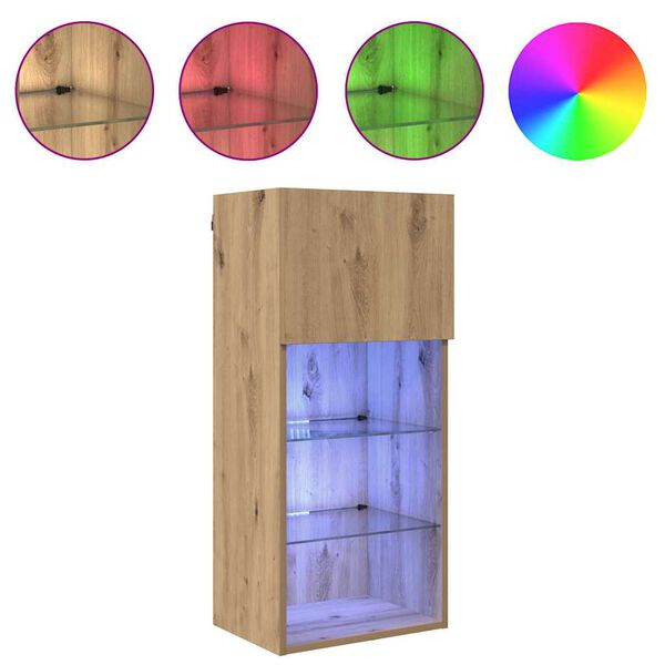 vidaXL Meubles TV muraux 2 pcs Ch&ecirc;ne artisanal 40,5 x 30 x 90 cm