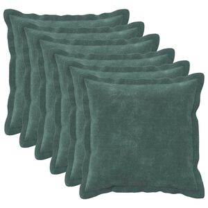 vidaXL Coussin 6 pc HOUTEN Bleu marine 30 x 30 cm Fleece en microfibre