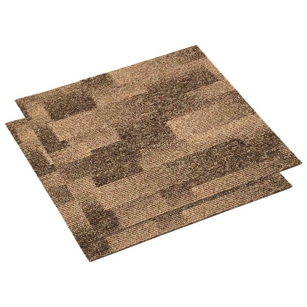 vidaXL Moquette de sol 20 pcs Marron 50 x 50 cm PP