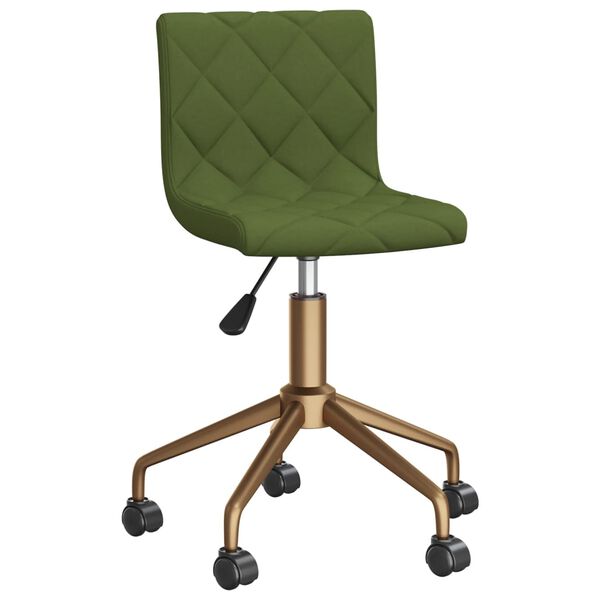 vidaXL Chaises pivotantes &agrave; manger lot de 4 vert clair velours