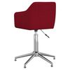 vidaXL Chaises pivotantes &agrave; manger lot de 2 Rouge bordeaux Tissu