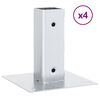 vidaXL Bases de poteau carr&eacute;es 4 pcs argent 51x51 mm acier galvanis&eacute;