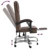 vidaXL Fauteuil inclinable de bureau Marron Similicuir
