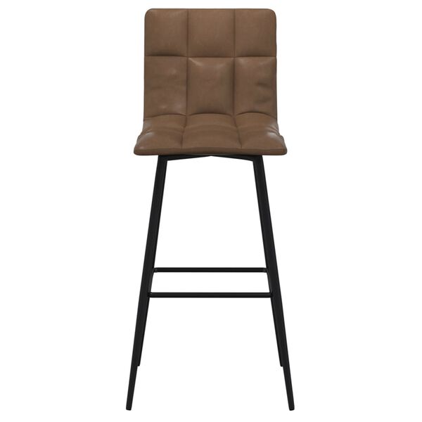 vidaXL Tabouret de bar Marron fonc&eacute; Similicuir