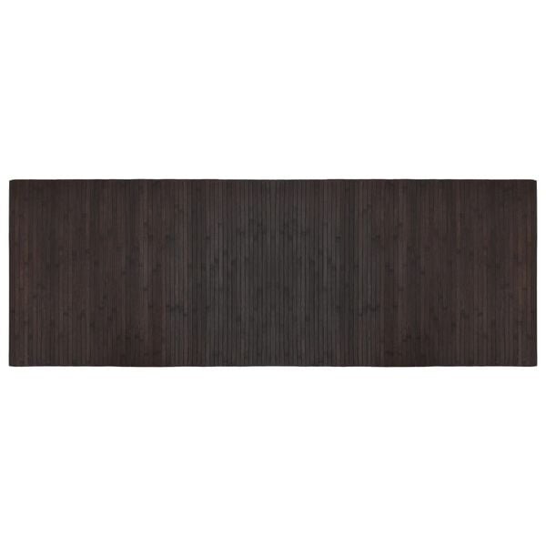 vidaXL Tapis rectangulaire marron fonc&eacute; 70x200 cm bambou