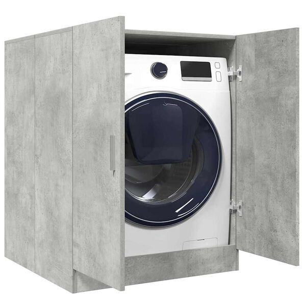 vidaXL Meuble pour machine &agrave; laver Gris b&eacute;ton 70,5x71,5x91,5 cm