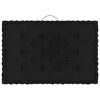 vidaXL Coussins de plancher de palette lot de 7 Noir Coton