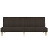 vidaXL Canap&eacute;-lit &agrave; 2 places avec tabouret Marron fonc&eacute; Tissu