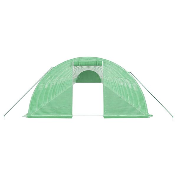 vidaXL Serre avec cadre en acier vert 96 m² 24x4x2 m