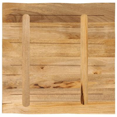 vidaXL Dessus de table bord vivant 60x60x2,5 cm bois de manguier brut