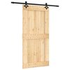 vidaXL Porte coulissante Naturel et noir 100 x 210 cm