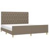 vidaXL Cadre de lit sans matelas taupe 160x200 cm tissu