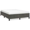 vidaXL Cadre de lit sans matelas gris fonc&eacute; 137x190 cm velours