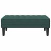 vidaXL banc avec coussin Vert fonc&eacute; 113 x 57 x 39 cm Velours