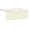 vidaXL Auvent R&eacute;tractable Cr&egrave;me 400 x 200 cm Polyester et Aluminium