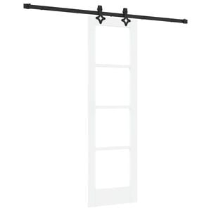 vidaXL Porte coulissante ORKDAL 61 x 198,5 cm Blanc et noir