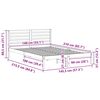 vidaXL Cadre de lit avec tête de lit Blanc 140 x 210 cm Pin massif