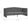 vidaXL Lit avec matelas et USB Gris fonc&eacute; Velours 90x200 cm