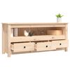 vidaXL Meuble TV 114x35x52 cm Bois de pin massif